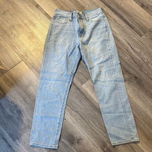 Madewell Light Wash Straight Leg Jeans
